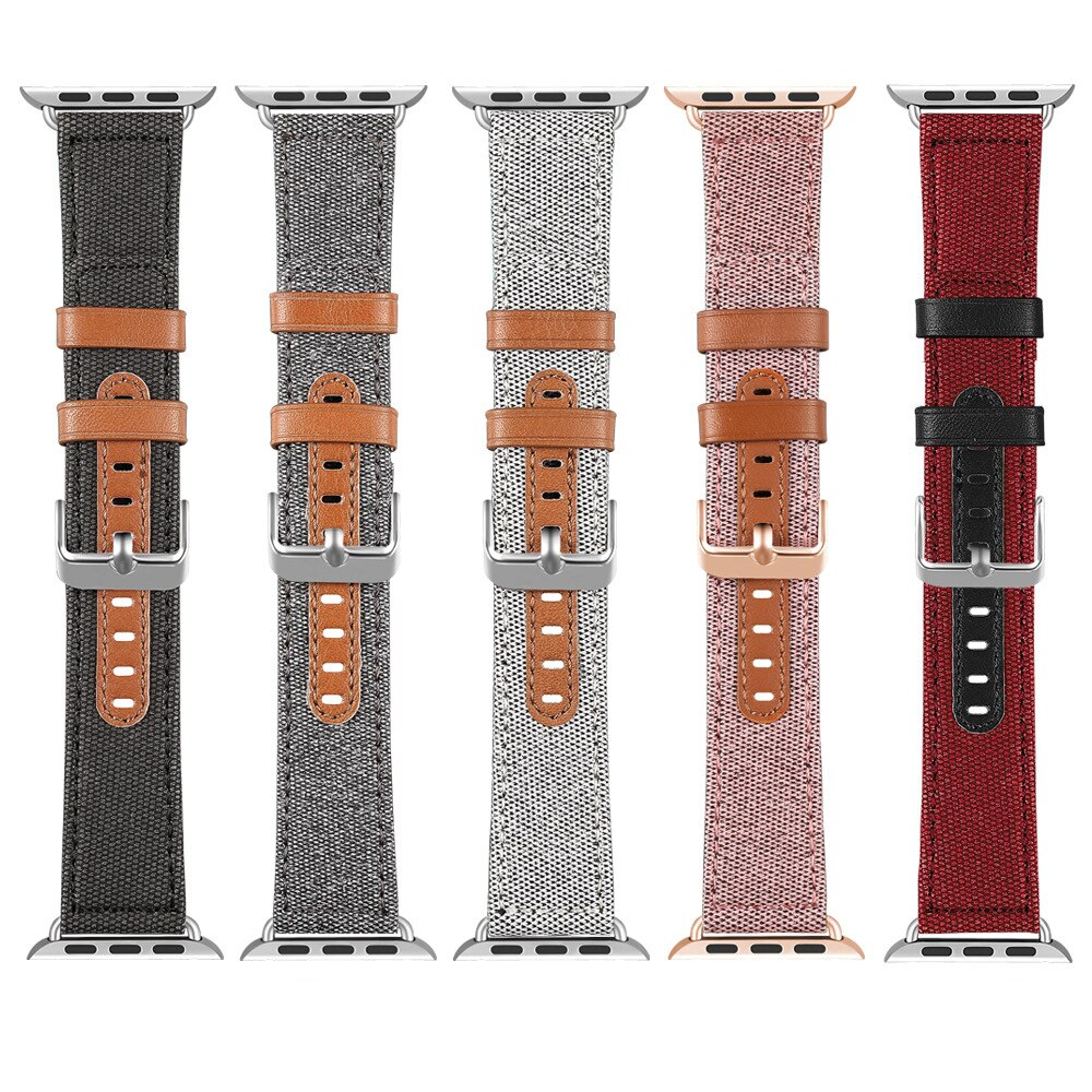 Fashion Cloth and Leather Band for Apple Watch Fashion Cloth and Leather Band for Apple Watch